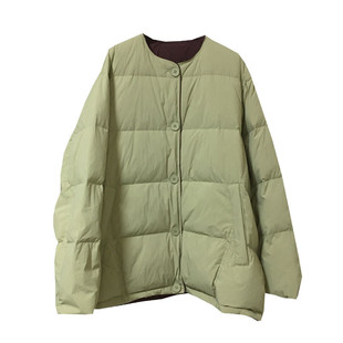 TYJR冬季新款2025韩版宽松时尚圆领长袖中长款羽绒服外套女57816