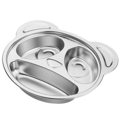 不锈钢分格儿童餐盘男孩幼儿园宝宝卡通分隔餐具学生女孩分餐盘子