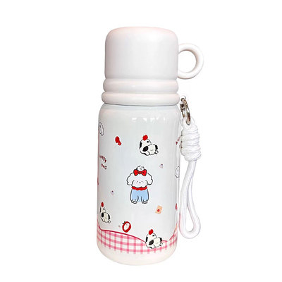 泰迪学生上学三饮小清新保温杯