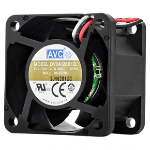 AVC暴力4028静音12V0.36A DV04028B12L机箱服务器温控散热风扇4CM