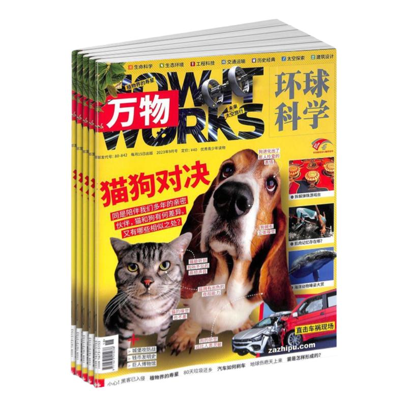 【送好礼】万物杂志2024年7月起订共12期杂志铺8-15岁中小学生科普百科课外阅读How it works中文非好奇号阳光少年报