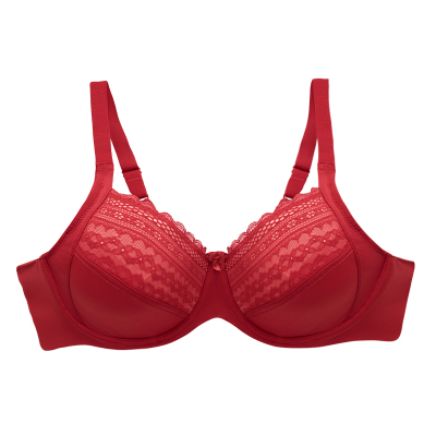 Prunaire有钢圈大胸显小红色舒适