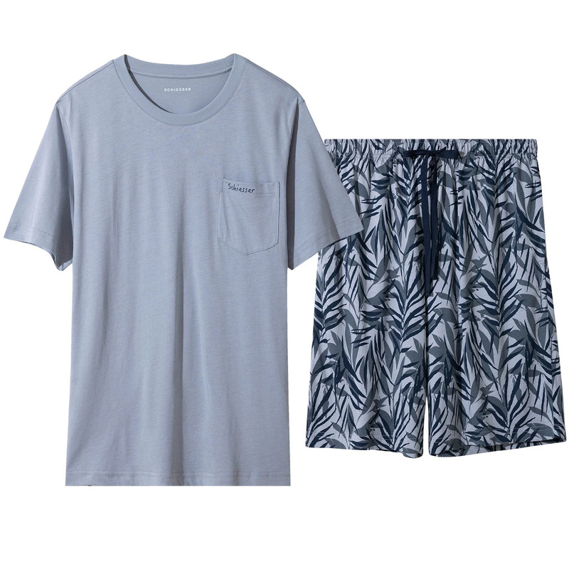 舒雅男士莫代尔春夏家居服套装