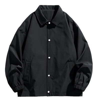 日系cityboy纯色翻领教练夹克