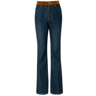 【冈山重磅牛仔】IIIVIVINIKO秋新款复古休闲直筒修身裤子女