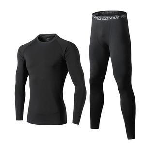 速干紧身衣套装男跑步健身训练服秋冬运动保暖内衣高弹打底裤登山