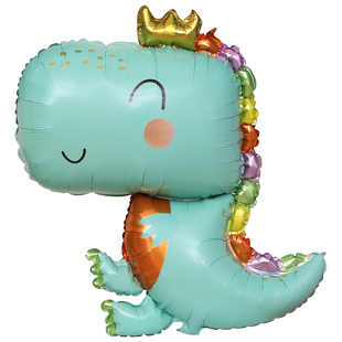 恐龙主题组装铝膜气球儿童生日派对装饰三角龙场景布置卡通汽球