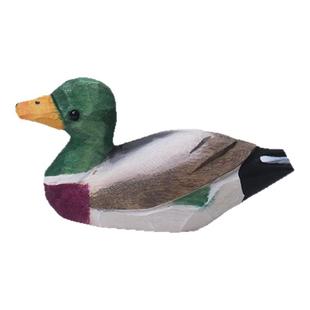 木雕动物摆件绿头鸭木雕创意桌面摆件家居饰品治愈工艺品生日礼物