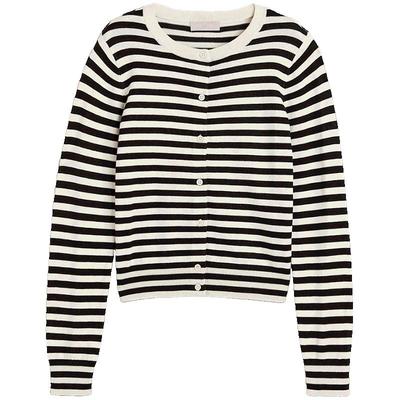 HM女装毛针织衫秋季慵懒风休闲打底衫短款开衫薄款外套0579541