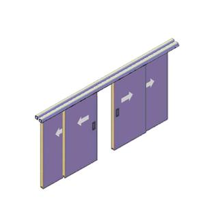 四联动六联动同步异向对开联动轨道配件静音滑轮滑轨移门吊轮吊轨