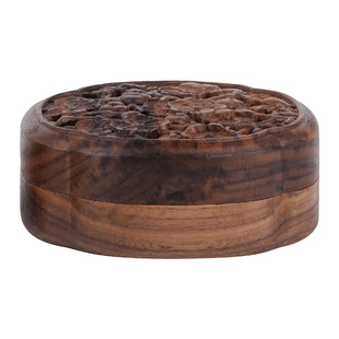 榜盛黑胡桃木梅花香炉供佛禅意室内香薰炉沉香新中式高端茶道摆件