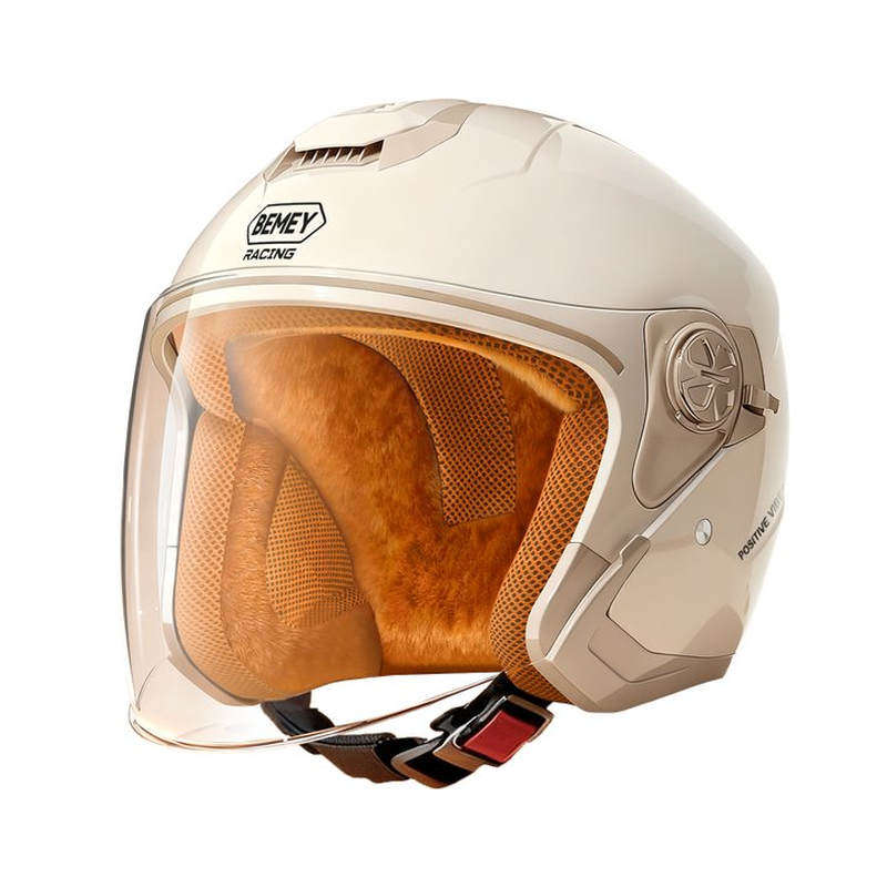 电动摩托车四分之三头盔冬季保暖3C认证男女士安全帽冬用全盔2025