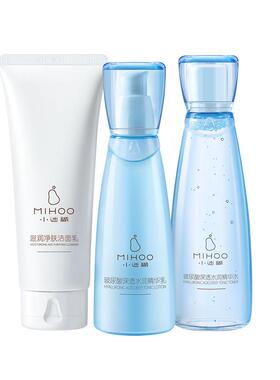 小迷糊玻尿酸干皮补水水乳套装