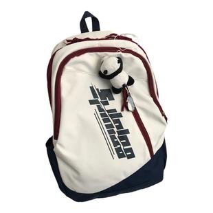 初中生ins风美式复古书包女大容量小众设计感高中学生潮双肩包男