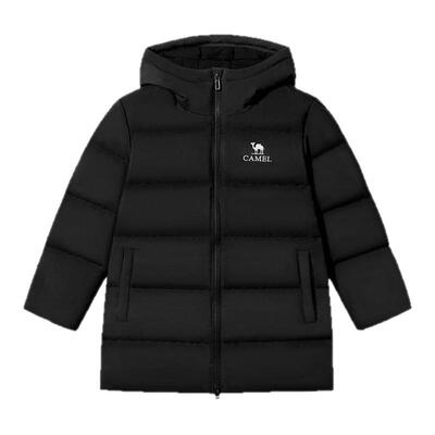 小骆驼男童羽绒服加厚2025冬新款中大童中长款保暖外套儿童面包服