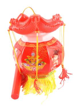 中秋节音乐喜庆发光卡通六角宫灯