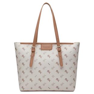 稻草人女士包包2025新款手提包撞色通勤托特包百搭时尚单肩包正品