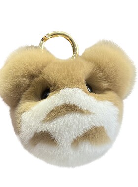 皮草钥匙扣獭兔毛龙猫玩偶公仔