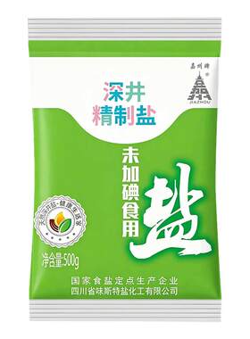 嘉州牌深井盐不加碘八道净化500g