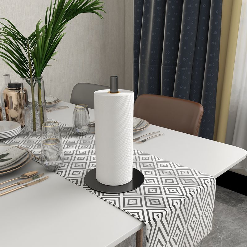 尺寸32x22x1.8cm 不锈钢厨房餐巾纸卷筒纸巾架餐桌桌面立式收纳