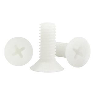 尼龙沉头螺丝钉塑料绝缘螺钉塑胶十字平头螺栓环保KM2M3M4M5M6M8