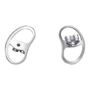 s925镀银支撑大耳堵耳钉后塞猪鼻子豌豆耳塞马贝耳环耳背耳帽耳托