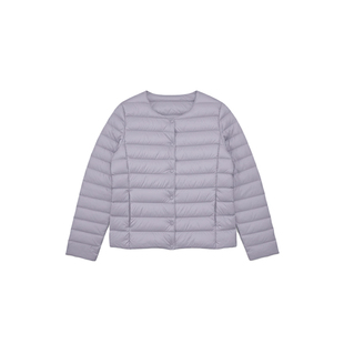 真维斯中老年妈妈款轻薄排骨羽绒服高级感今年新款冬装外套女士E