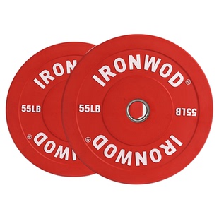 IRONWOD磅值全胶杠铃片男女士健身家用臀推举重卧推深蹲大孔哑铃