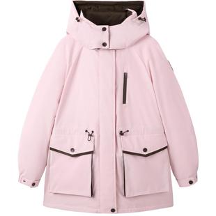 【三防】乐町户外风格派克羽绒服冬新款抗静电保暖外套