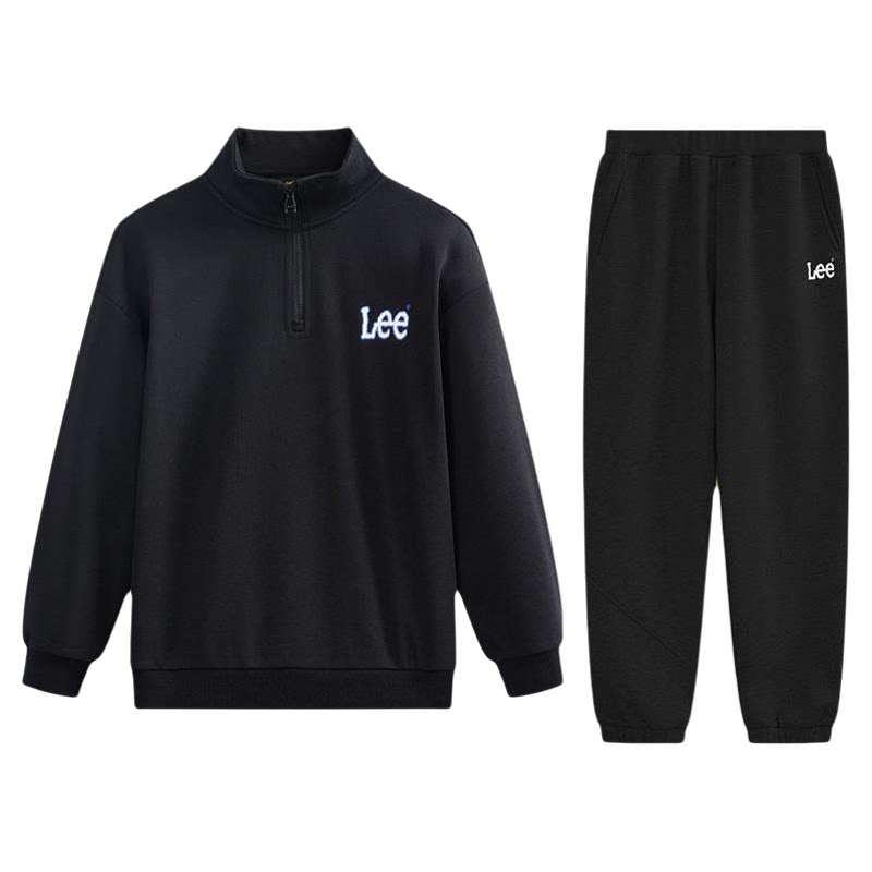 Leekids秋冬加绒保暖童装套装