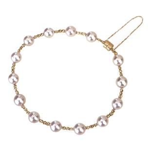 『繁星』设计感akoya海水珍珠满天星手链18k金强磁吸扣高级感手串