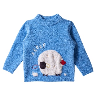 科巢儿童毛衣半边绒针织衫男孩子女宝宝雪尼尔衣服婴儿保暖秋冬装