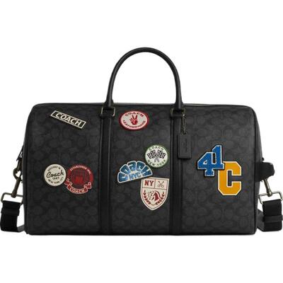COACH/蔻驰奥莱男士老花贴饰VENTURER45号手提行李包