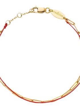 Redline红绳锐先女士绳链结合精致时尚百搭手链 15.5~18.5cm