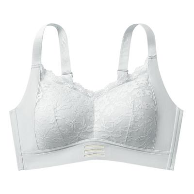 VV大码内衣女蕾丝大胸显小文胸