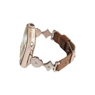 适用苹果iwatch11表带S10手表applewatch9秋冬S10智能S8水钻真皮7金属S7透气S6代SE2冬女款高级运动替换腕带