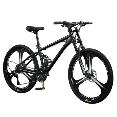 红旗高碳钢双碟刹男女款山地车