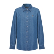 POLOWALK春季女式长袖衬衫牛仔