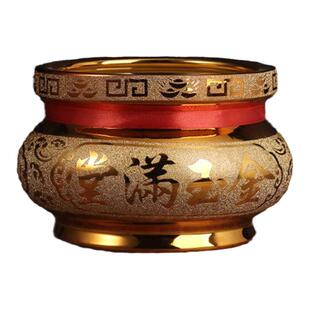 金砂居室供奉招财进宝香炉陶瓷佛堂供佛烧香炉家用财神观音佛具