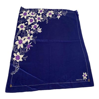 外贸出口藏蓝色和风60*60方围巾