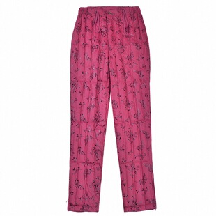 冬季新款高腰深裆碎花加厚白鸭绒抗严寒时尚中老年妈妈装羽绒裤子