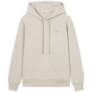 热风女士加绒卫衣2025年冬季新款绒感保暖连帽卫衣宽松内搭打底衫