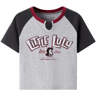 【Little Lulu联名】乐町夏季插肩小版T恤短袖C2CNE2128