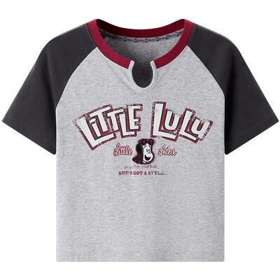 【Little Lulu联名】乐町夏季插肩小版T恤短袖C2CNE2128
