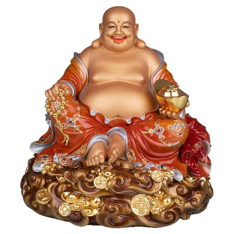 纯铜弥勒佛大肚开心笑佛像摆件
