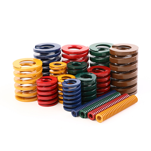模具弹簧压簧高强度耐高温矩形弹簧黄蓝红色绿色棕色扁线压缩弹簧