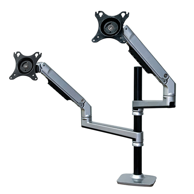 MS显示器支架一拖二X61机械臂上下双屏笔记本显示器二合一支架