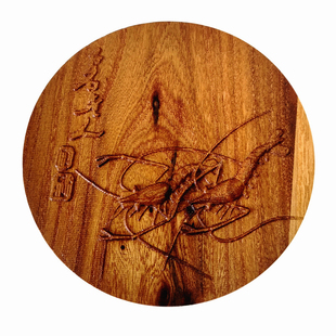 中式榆木浮雕木雕花片木雕板画家具木贴花板齐白石虾壁挂墙饰雕花