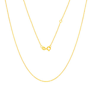 水贝黄金官方旗舰店18K项链O字链百搭玫瑰金锁骨链金饰礼物送女友