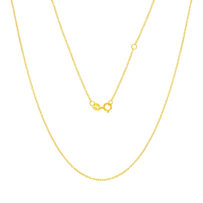 水贝黄金18K简约O字链百搭项链女